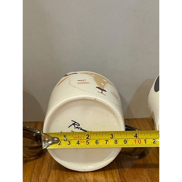 A Set of Three Rosanna Mugs -Bear, Puppy Dog, Deer with Ears and Silver Handles - Picture 7 of 16